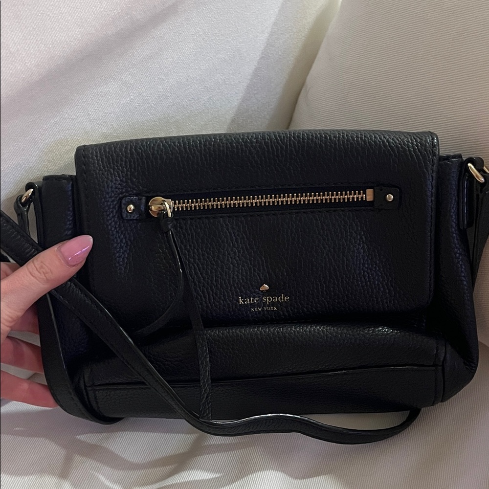 Kate Spade Black Pebbled Leather Crossbody Bag
